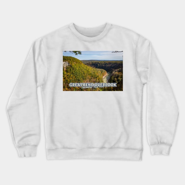 Great Bend Overlook Letchworth State Park New York Crewneck Sweatshirt by Gestalt Imagery